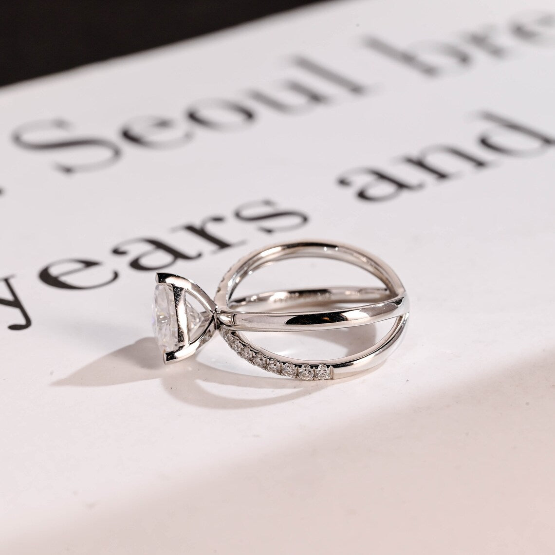 Handcrafted engagement ring