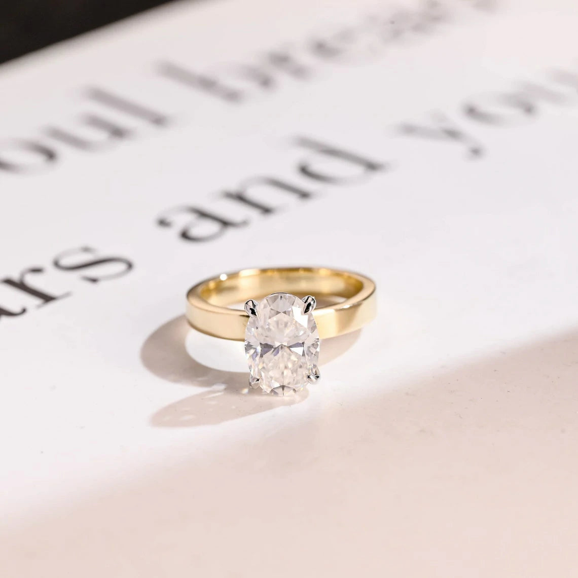 moissanite engagement ring
