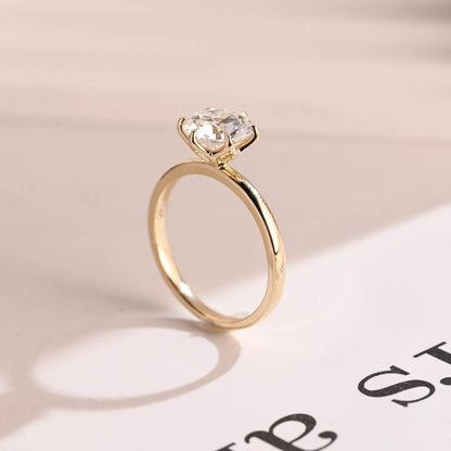 Unique Tulip Engagement Ring | Solid Gold Moissanite | Birthday Surprise Her

