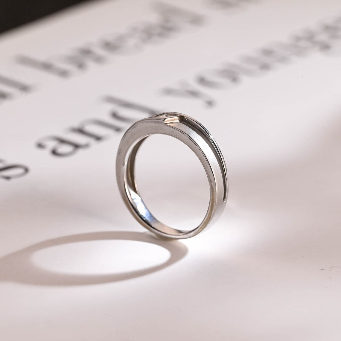 Men’s moissanite ring