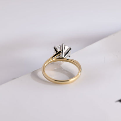 handmade moissanite ring