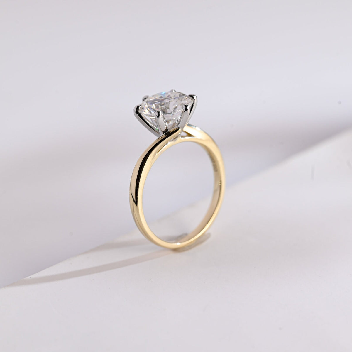 cathedral shank solitaire ring
