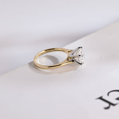 minimalist diamond proposal ring