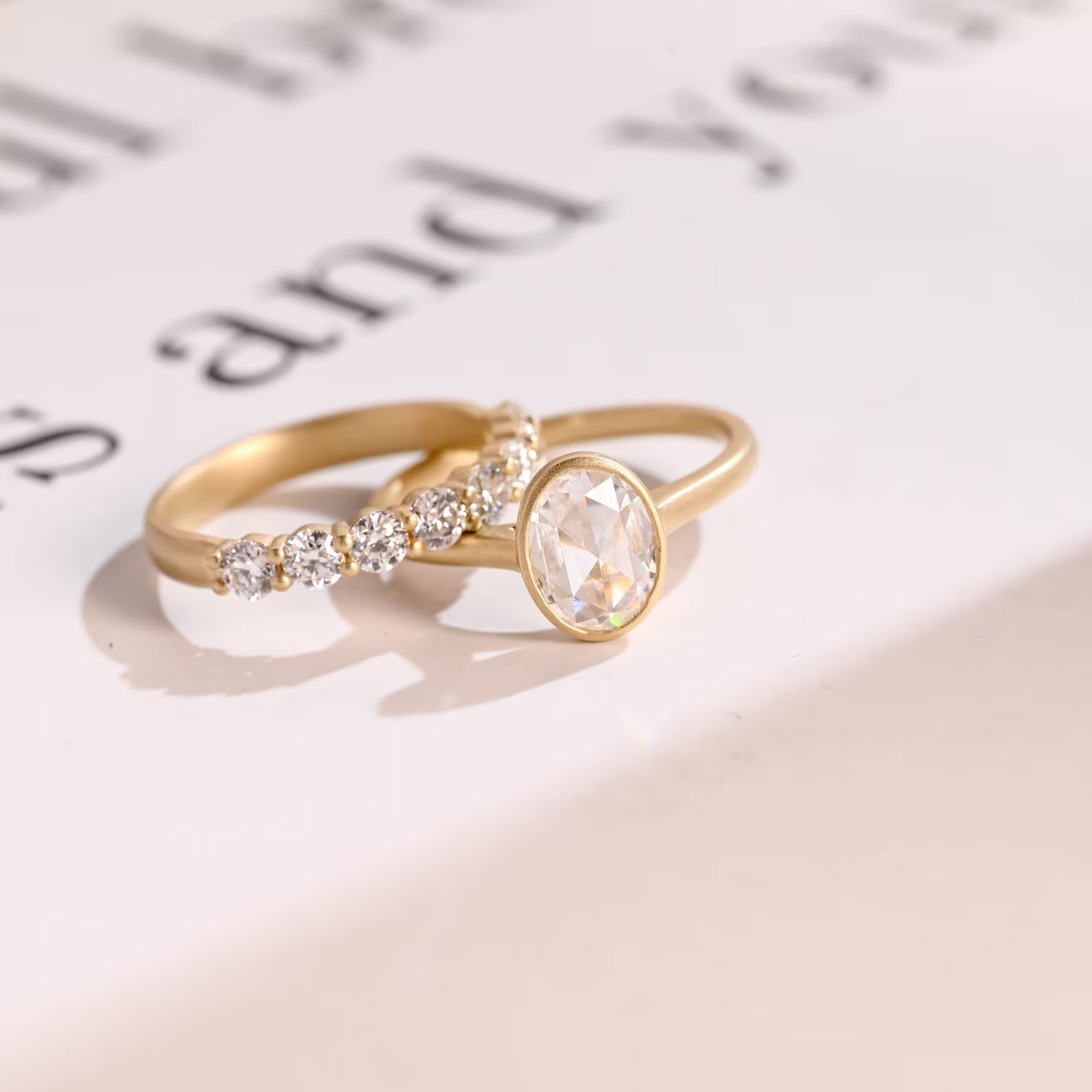 Engagement bridal ring set