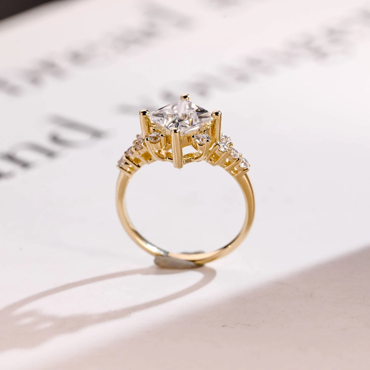 straight shank solitaire ring