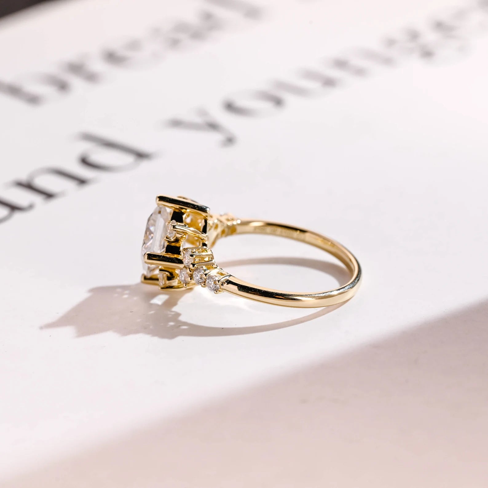 handmade moissanite ring