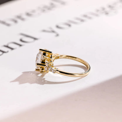 handmade moissanite ring