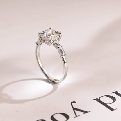 baguette side stone ring