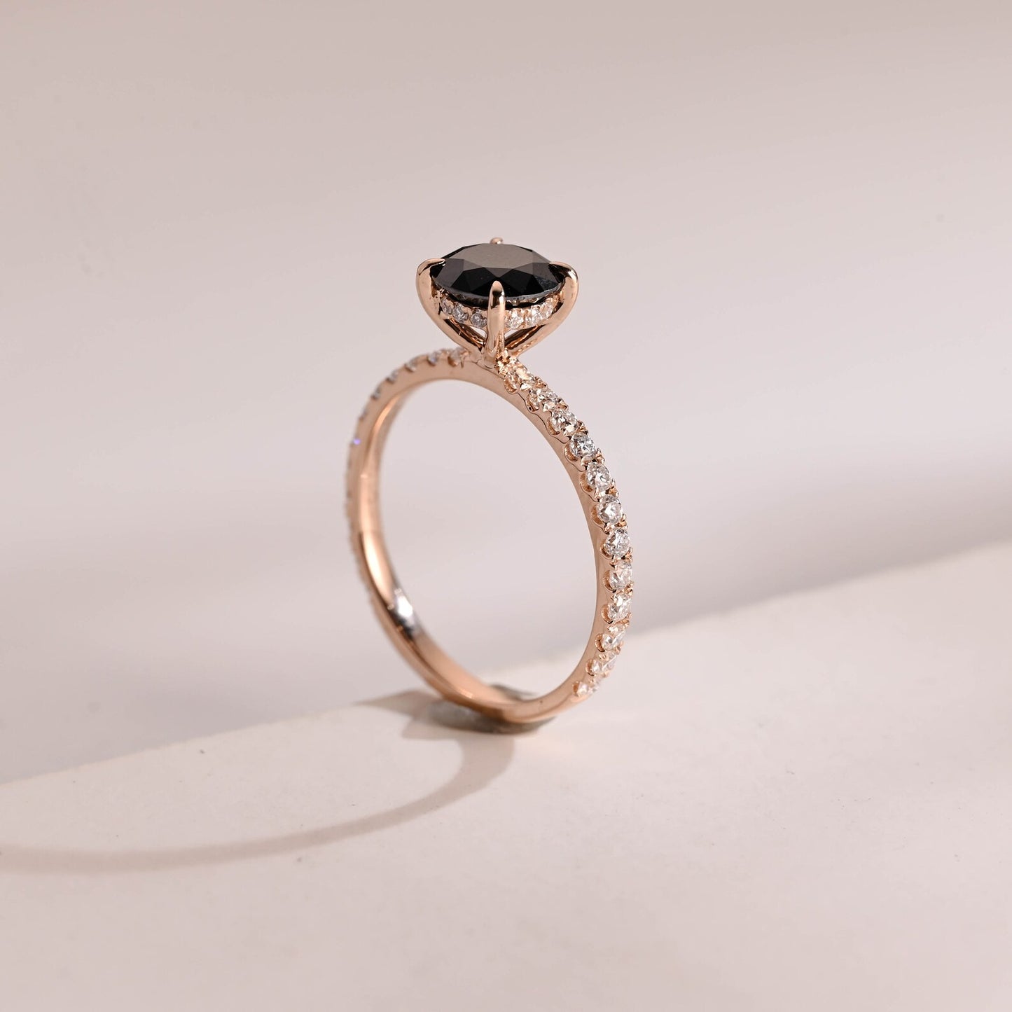 straight shank solitaire ring