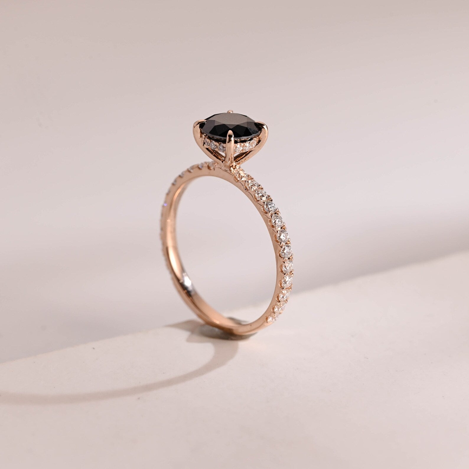 straight shank solitaire ring