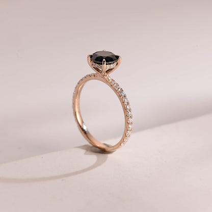 straight shank solitaire ring