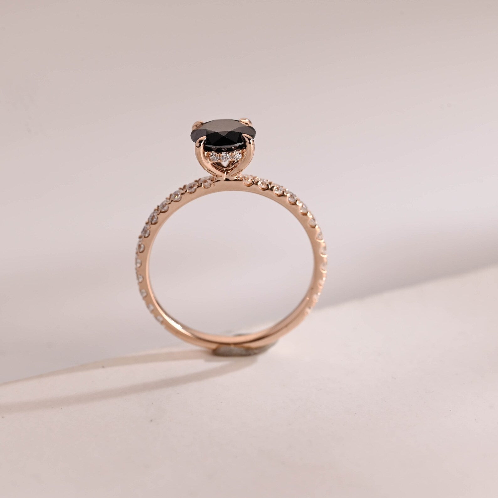 eternity pave diamond ring