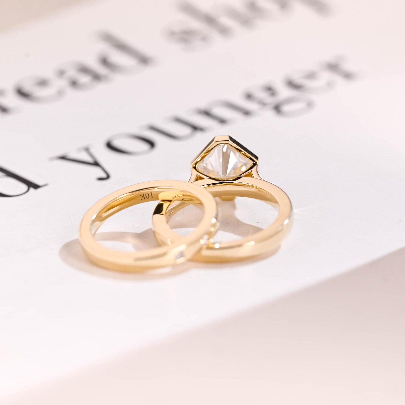 women unique bridal ring set