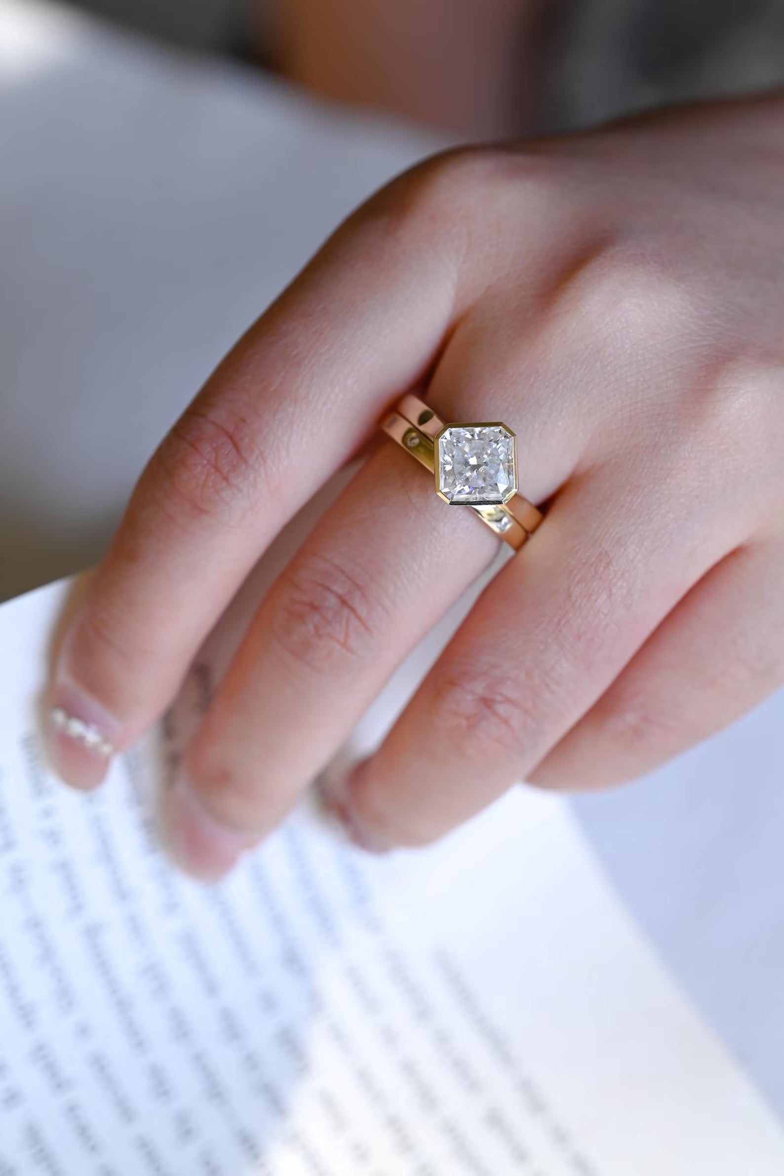 everyday engagement ring set