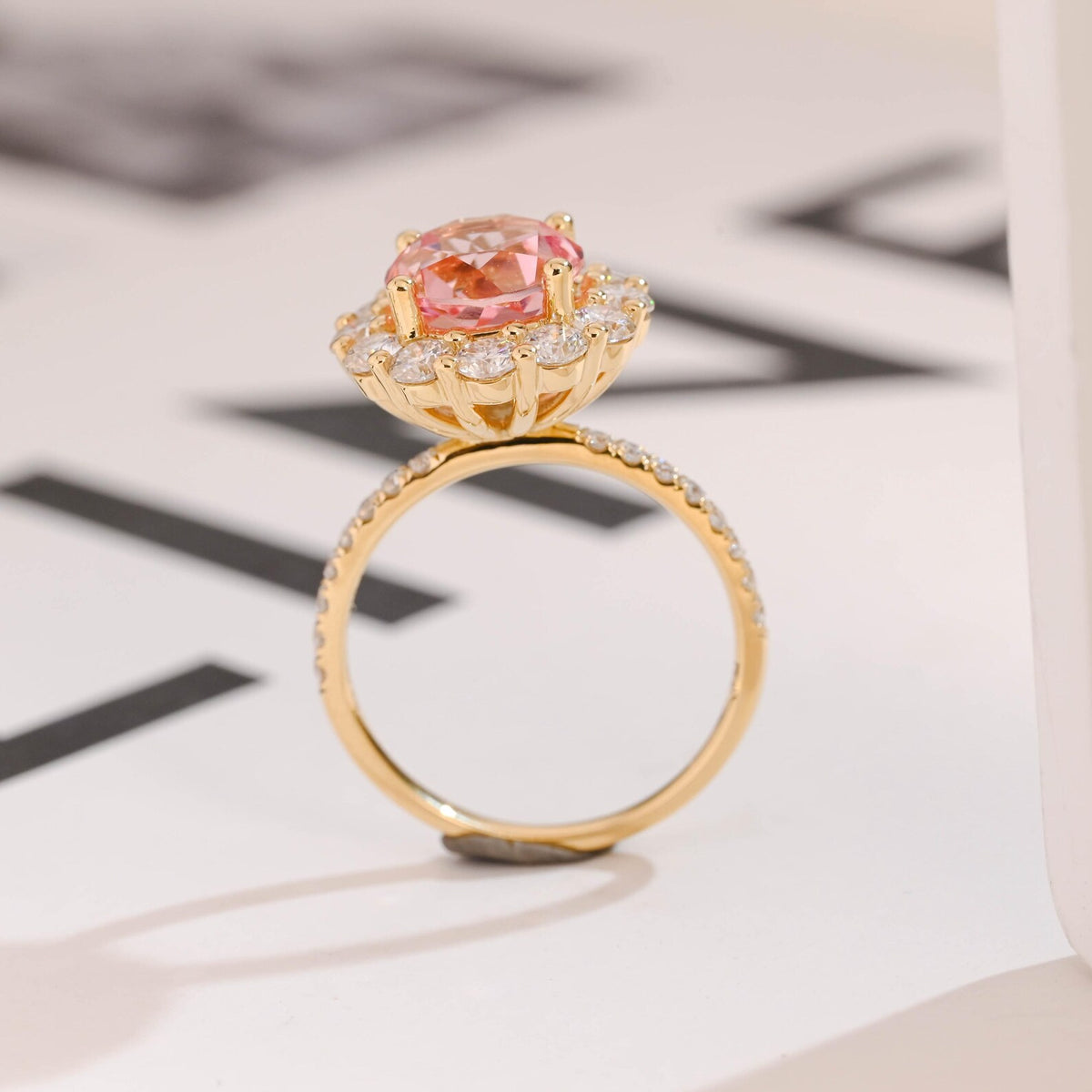 cluster halo diamond ring