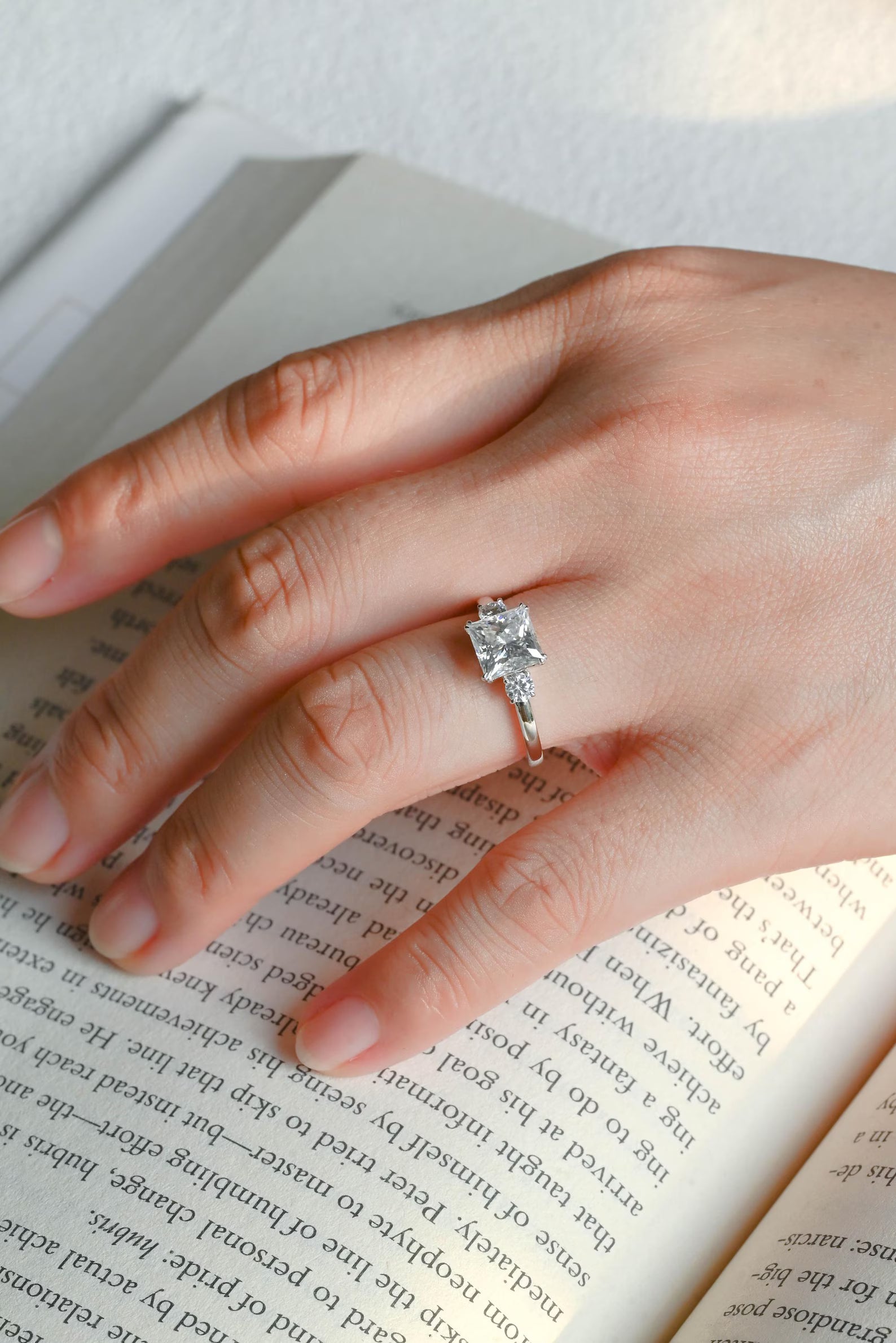 white gold bridal ring