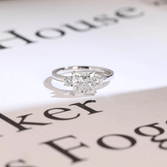 Three stone engagement ring