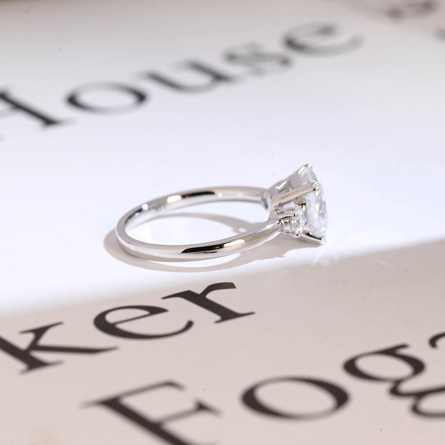 straight shank solitaire ring
