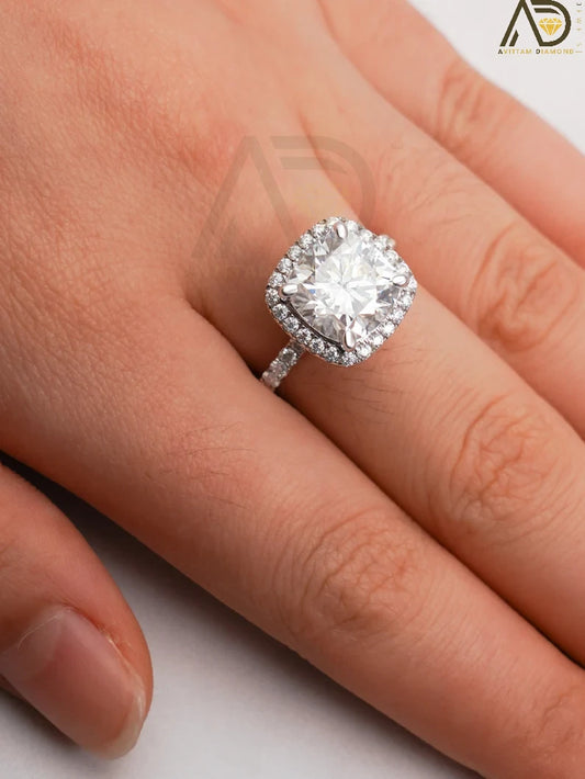 Solid Gold Moissanite Ring
