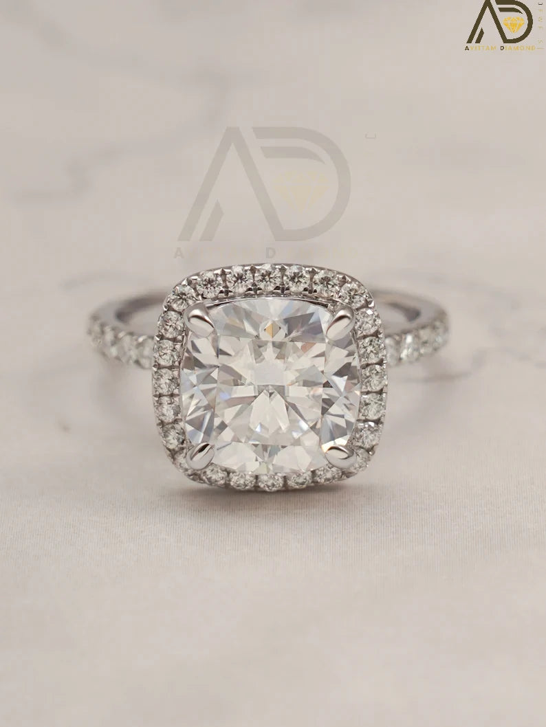 Solid Gold Moissanite Ring
