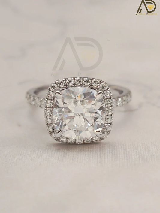 Solid Gold Moissanite Ring
