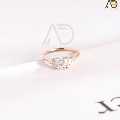 Solid Gold Moissanite Ring
