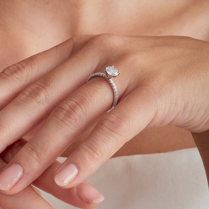 Prong-set solitaire ring