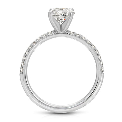 Straight shank solitaire ring