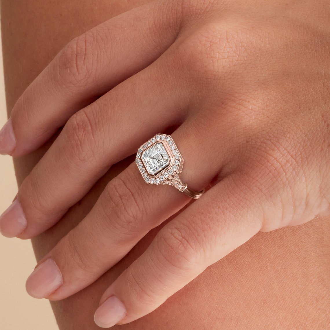 Vintage inspired wedding ring