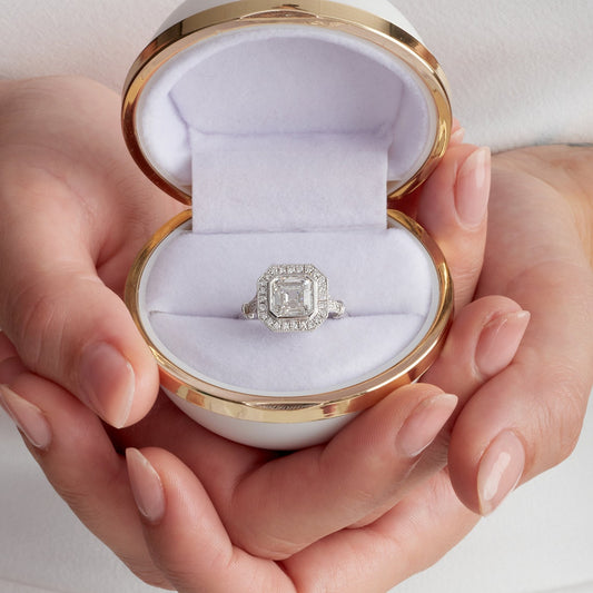 Asscher cut lab grown diamond