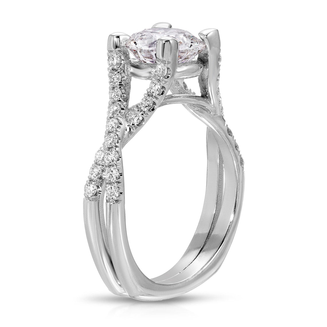 Modern solitaire ring 