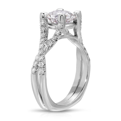 Modern solitaire ring 