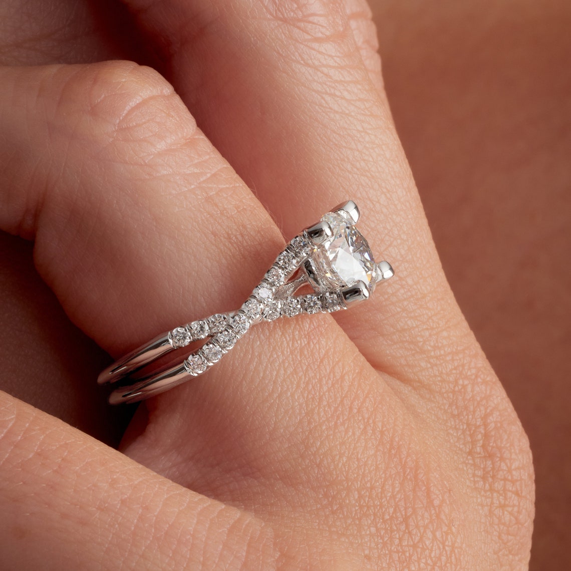 Vintage-style engagement ring