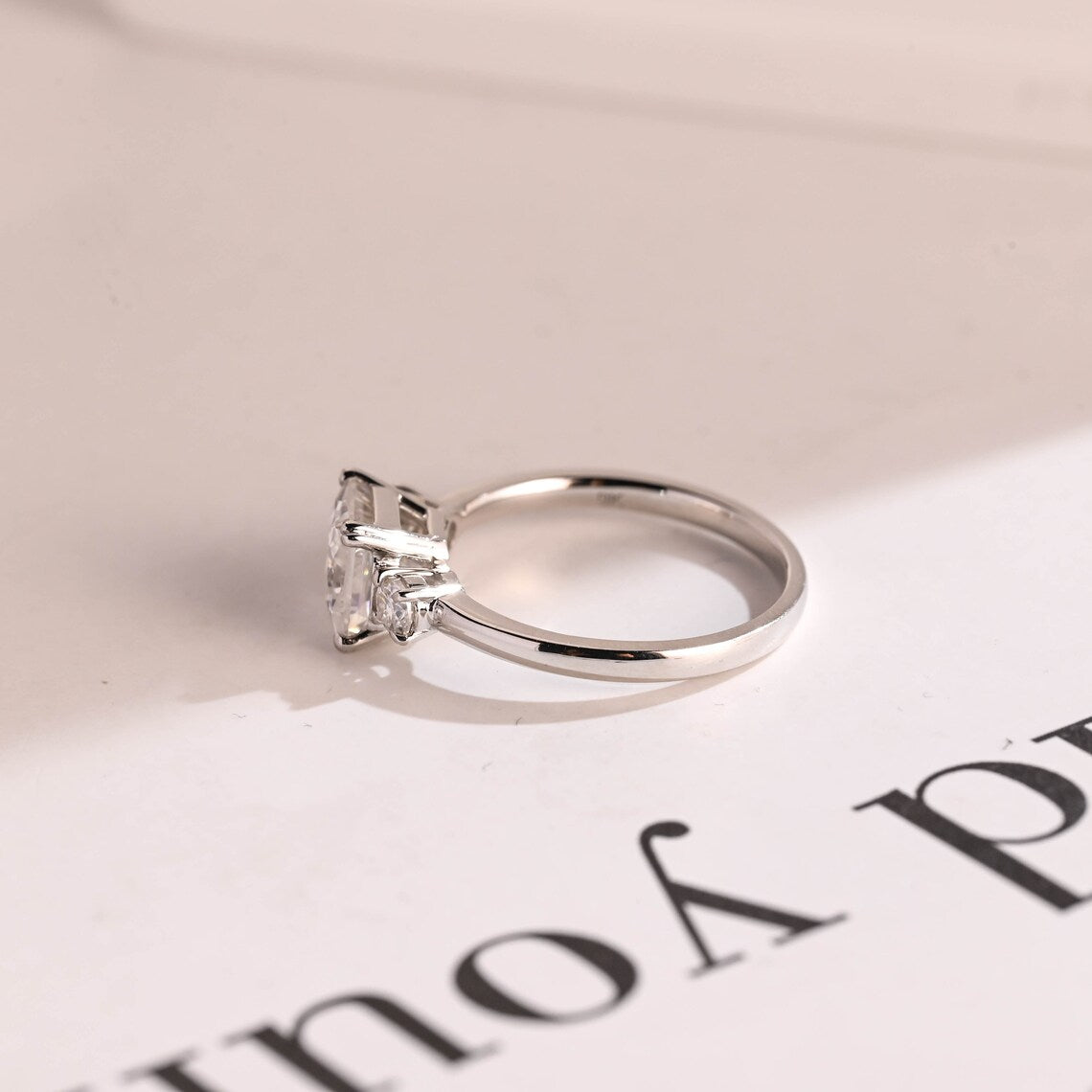 Classic three stone ring