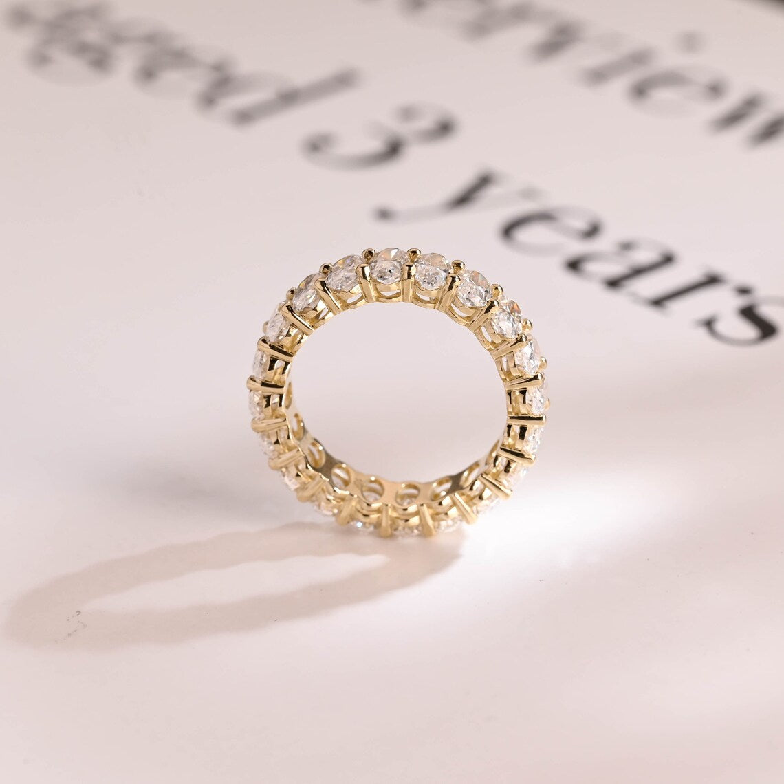 Moissanite full eternity ring