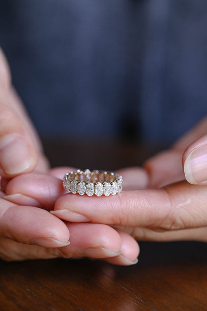 Bridal oval eternity ring