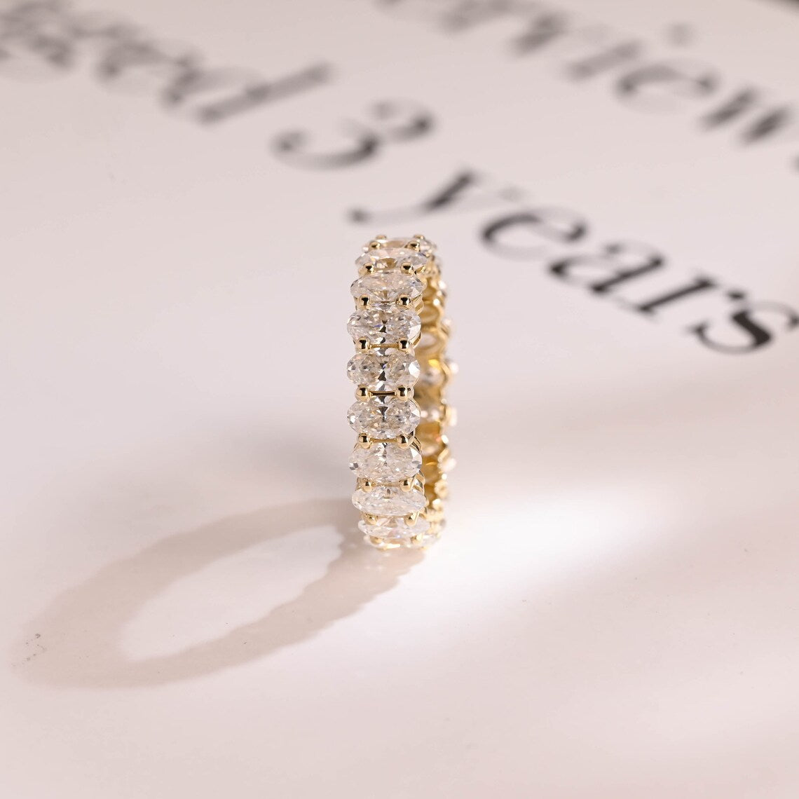 Oval wedding band