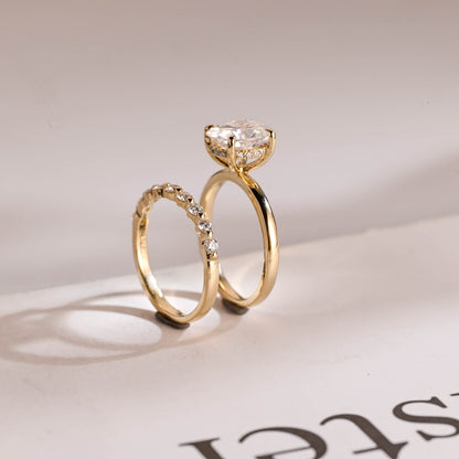 Hidden halo engagement ring