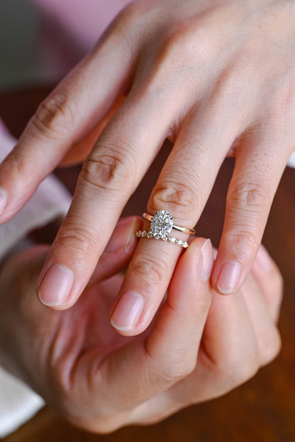 Handmade moissanite ring