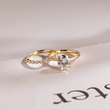 Yellow gold bridal set