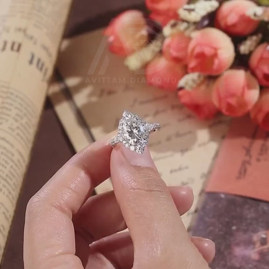 Halo Moissanite Ring Design
