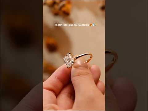 YouTube Video of Emerald Cut Moissanite Diamond Engagement Ring