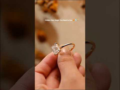 YouTube Video of Emerald Cut Moissanite Diamond Engagement Ring