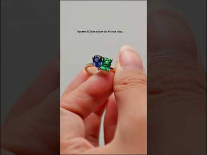 YouTube Video for Toi et Moi Engagement Ring-Two Stone Ring