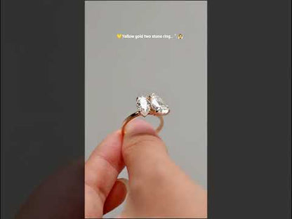 YouTube Video for Toi et Moi Engagement Ring-Two Stone Ring