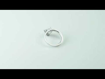 Trillion Moissanite Diamond Claw Prong-Set Solitaire Engagement Ring