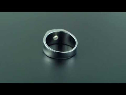 Round Moissanite Diamond Bezel Set Freeform Band-Wedding Ring For Him