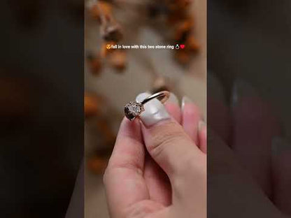 YouTube Video for Toi et Moi Engagement Ring-Two Stone Ring