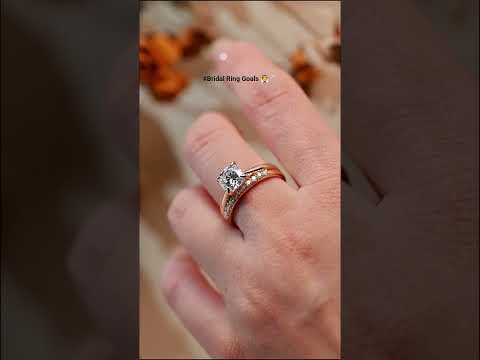 YouTube Video of Cushion Cut Moissanite Hidden Halo Ring Set