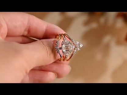 Dainty Round Cut Moissanite Curved Cluster Band For Women